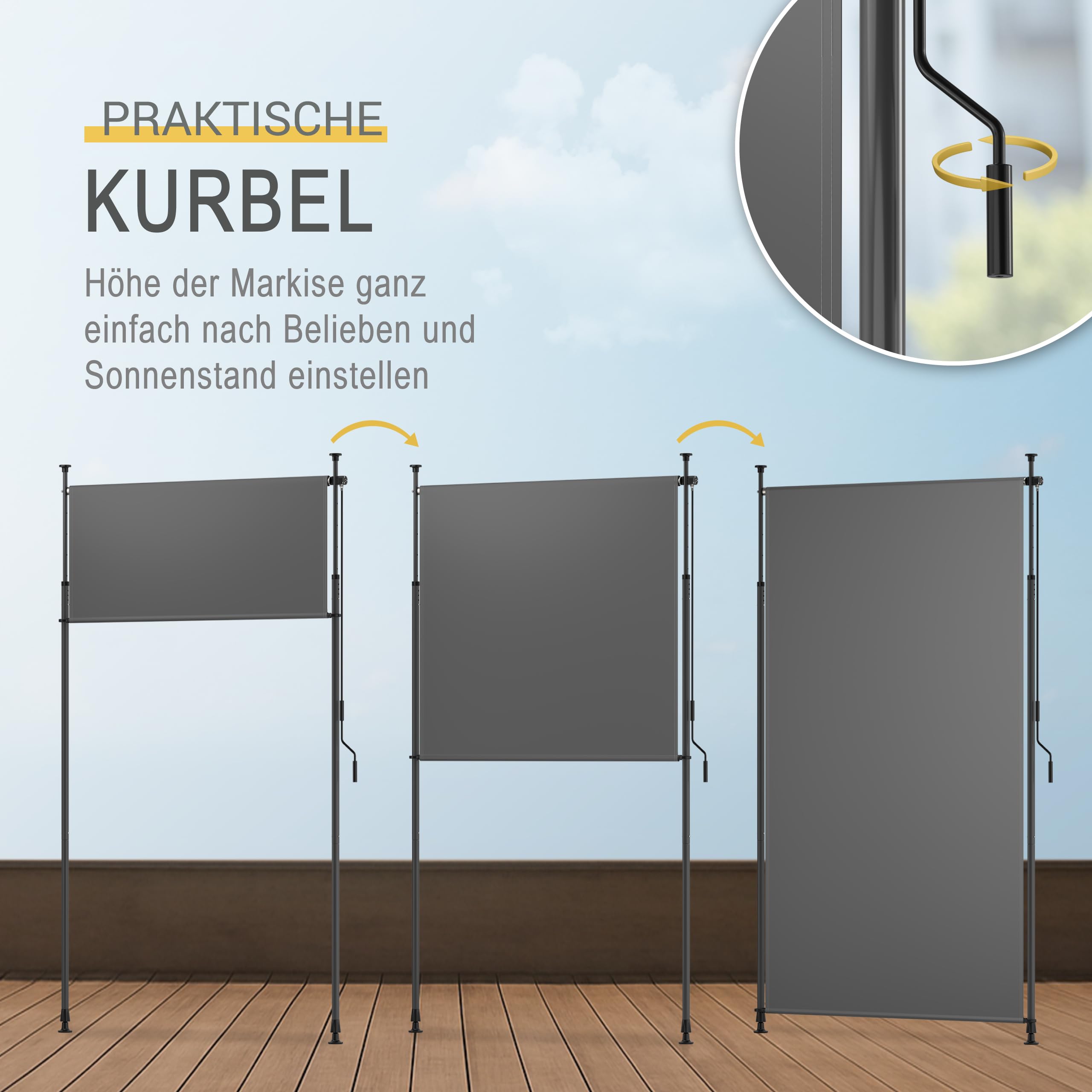 Sol Royal Klemmmarkise Senkrechtmarkise KM5