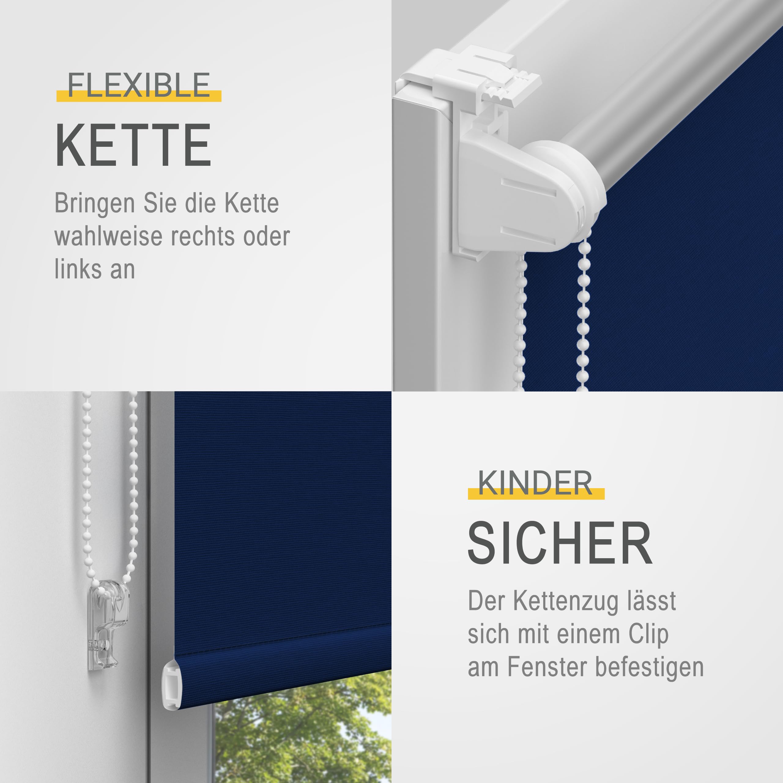 Thermorollo Rollo für Fenster ohne Bohren T42