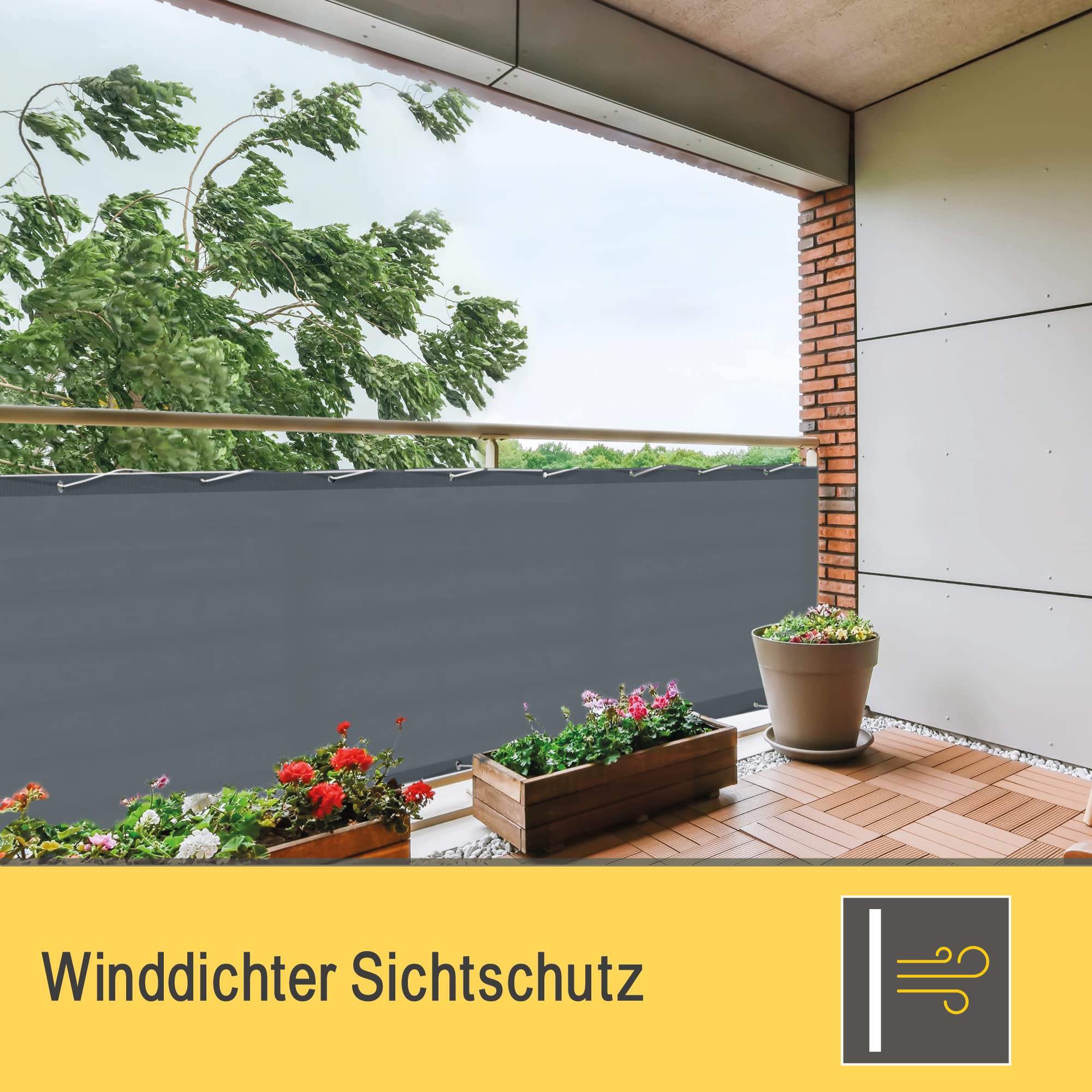 Sol Royal Balkon Sichtschutz PES SolVision PB2