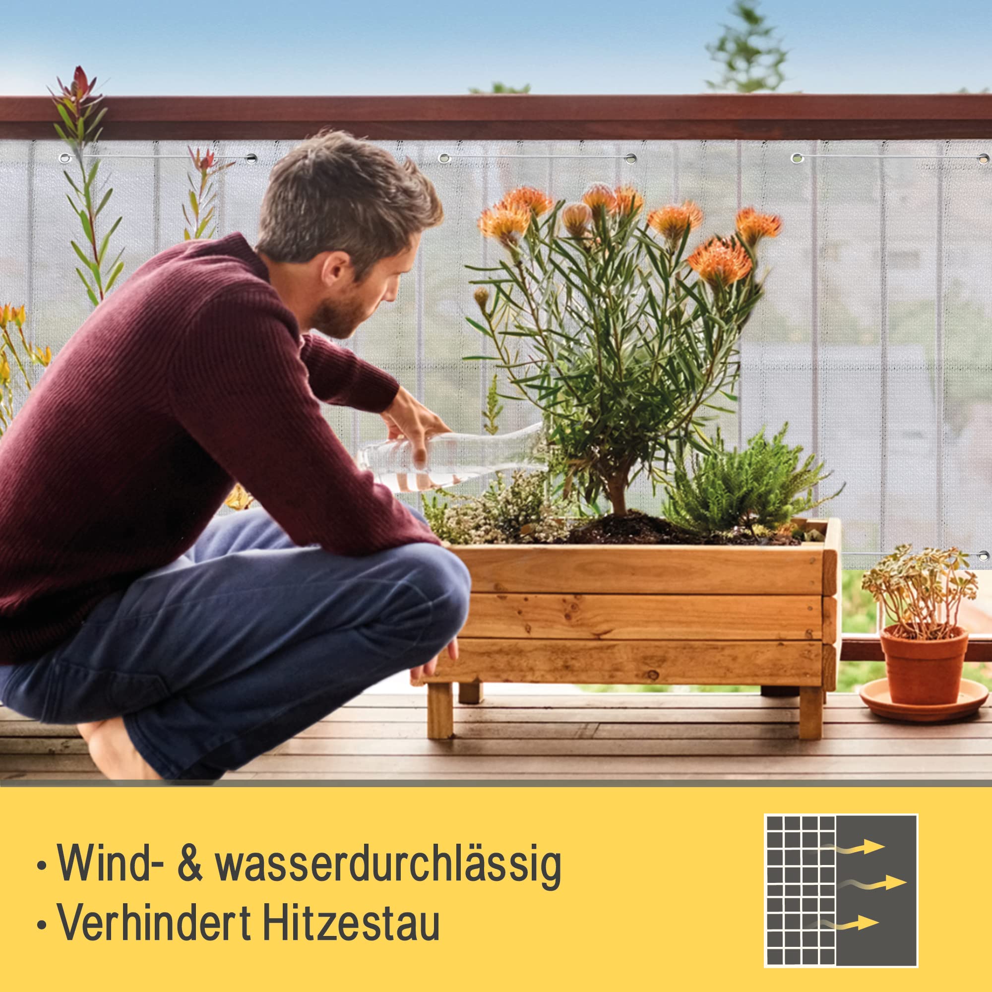 Sol Royal SolVision Balkon Sichtschutz HB2 HDPE