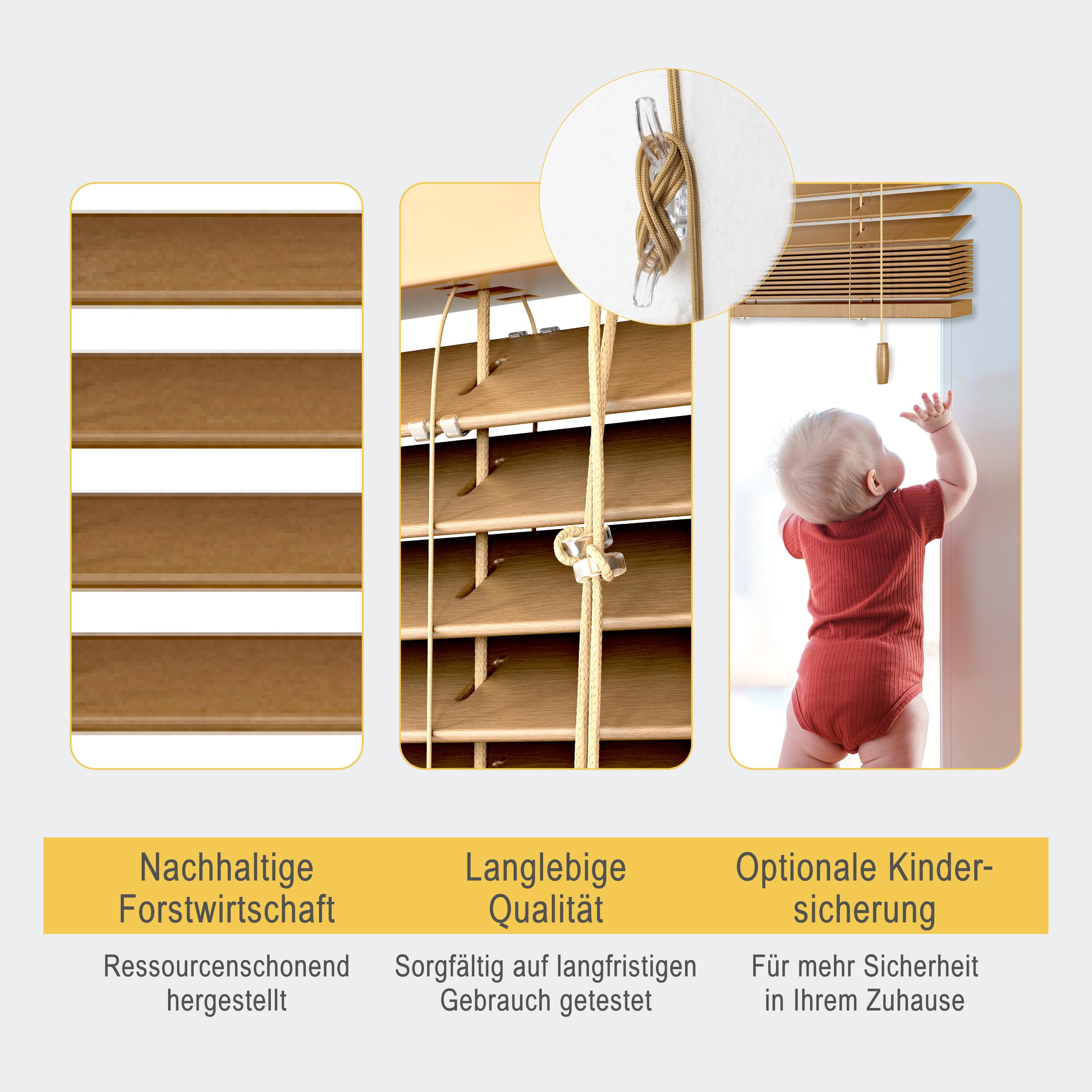 Sol Royal Holzjalousie SolDecor JH3 Jalousie aus Holz