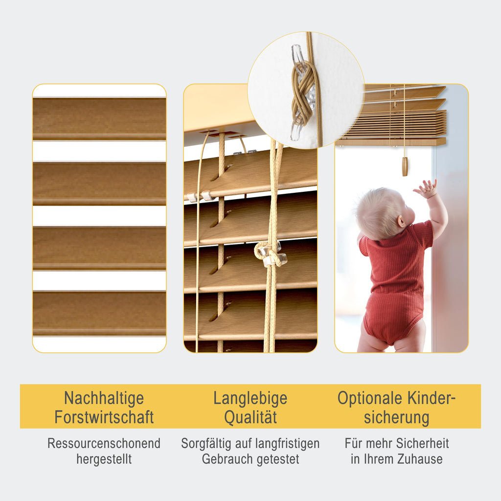 Sol Royal Holzjalousie SolDecor JH3 Jalousie aus Holz