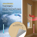 Thermorollo Rollo für Fenster ohne Bohren T42