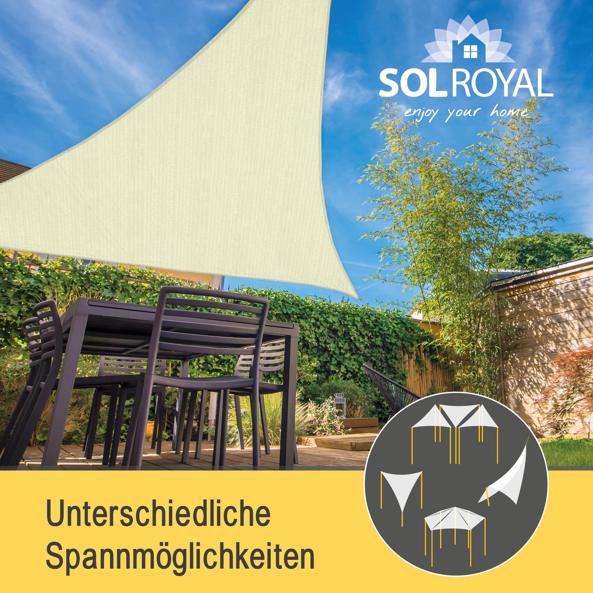 Sol Royal Sonnensegel Wasserdurchlässig HDPE HS9