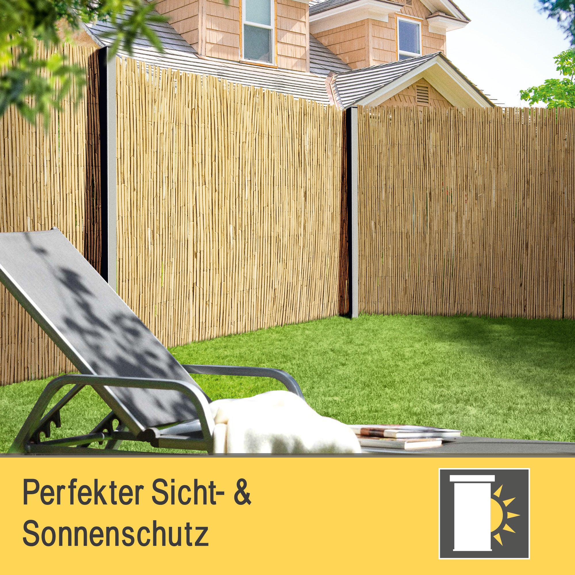 Sol Royal Schilfmatten Sichtschutz Zaun SolVision S36
