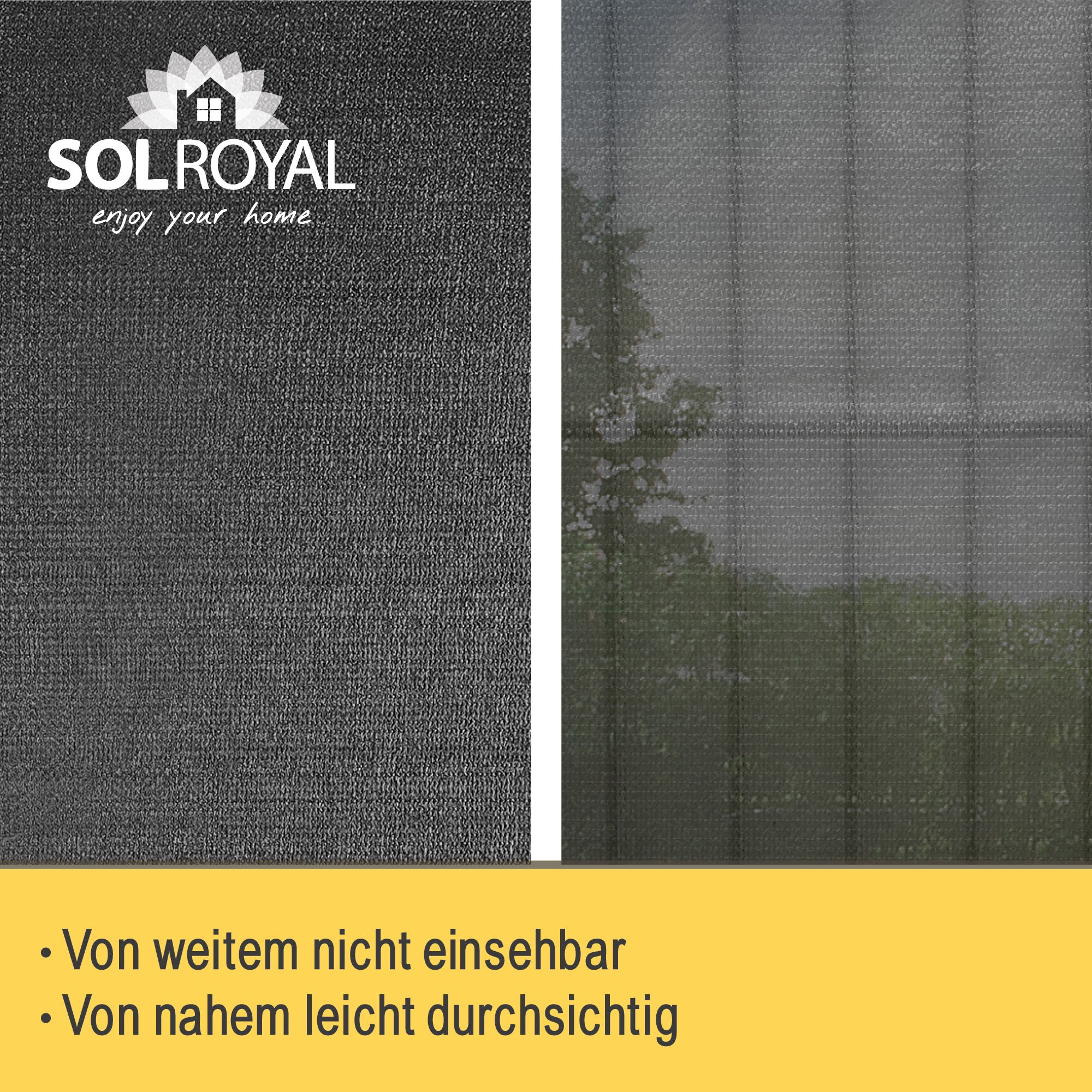 Sol Royal Schattennetz HDPE Sichtschutz SG80
